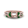 Load image into Gallery viewer, vine-willow-semi-mount-diamond-ring-with-emerald-willow-wedding-set-in-rose-gold-FDENR3211SMGEMGR-NL-RG