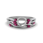 Load image into Gallery viewer, vine-willow-semi-mount-diamond-ring-with-pink-sapphire-willow-wedding-set-in-white-gold-FDENR3211SMGSADRPI-NL-WG
