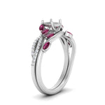 Load image into Gallery viewer, vine-willow-semi-mount-diamond-ring-with-pink-sapphire-willow-wedding-set-in-white-gold-FDENR3211SMGSADRPI-NL-WG