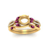 Load image into Gallery viewer, vine-willow-semi-mount-diamond-ring-with-pink-sapphire-willow-wedding-set-in-yellow-gold-FDENR3211SMGSADRPI-NL-YG