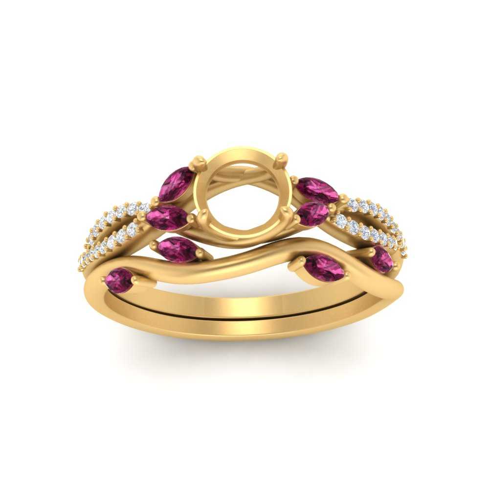 vine-willow-semi-mount-diamond-ring-with-pink-sapphire-willow-wedding-set-in-yellow-gold-FDENR3211SMGSADRPI-NL-YG