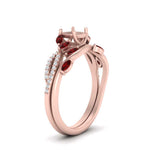 Load image into Gallery viewer, vine-willow-semi-mount-diamond-ring-with-ruby-willow-wedding-set-in-rose-gold-FDENR3211SMGRUDR-NL-RG