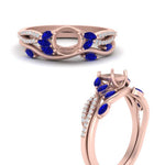 Load image into Gallery viewer, vine-willow-semi-mount-diamond-ring-with-sapphire-willow-wedding-set-in-rose-gold-FDENR3211SMGSABL-NL-RG