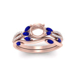 Load image into Gallery viewer, vine-willow-semi-mount-diamond-ring-with-sapphire-willow-wedding-set-in-rose-gold-FDENR3211SMGSABL-NL-RG