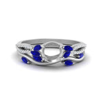 Load image into Gallery viewer, vine-willow-semi-mount-diamond-ring-with-sapphire-willow-wedding-set-in-white-gold-FDENR3211SMGSABL-NL-WG