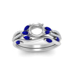 Load image into Gallery viewer, vine-willow-semi-mount-diamond-ring-with-sapphire-willow-wedding-set-in-white-gold-FDENR3211SMGSABL-NL-WG