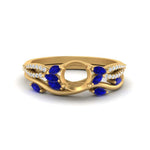 Load image into Gallery viewer, vine-willow-semi-mount-diamond-ring-with-sapphire-willow-wedding-set-in-yellow-gold-FDENR3211SMGSABL-NL-YG