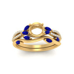 Load image into Gallery viewer, vine-willow-semi-mount-diamond-ring-with-sapphire-willow-wedding-set-in-yellow-gold-FDENR3211SMGSABL-NL-YG