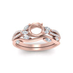 Load image into Gallery viewer, vine-willow-semi-mount-diamond-ring-with-willow-wedding-set-in-rose-gold-FDENR3211SM-NL-RG
