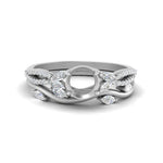 Load image into Gallery viewer, vine-willow-semi-mount-diamond-ring-with-willow-wedding-set-in-white-gold-FDENR3211SM-NL-WG