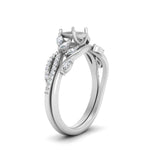 Load image into Gallery viewer, vine-willow-semi-mount-diamond-ring-with-willow-wedding-set-in-white-gold-FDENR3211SM-NL-WG