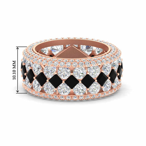 Vintage Princess And Round Anniversary Eternity Band