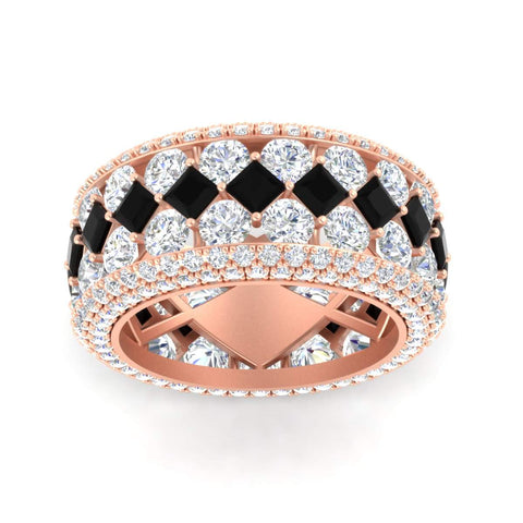 Vintage Princess And Round Anniversary Eternity Band