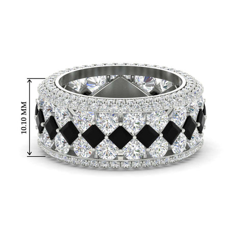 Vintage Princess And Round Anniversary Eternity Band