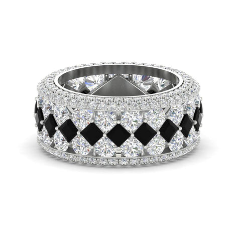 Vintage Princess And Round Anniversary Eternity Band