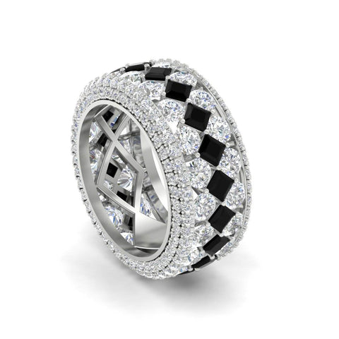 Vintage Princess And Round Anniversary Eternity Band