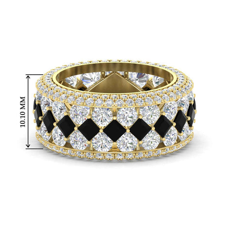 Vintage Princess And Round Anniversary Eternity Band