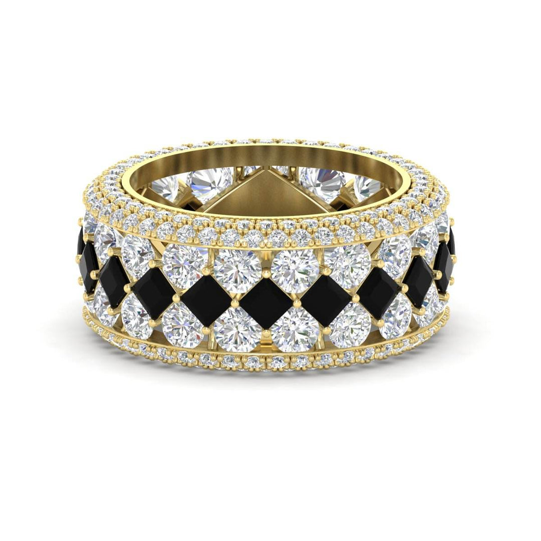 Vintage Princess And Round Anniversary Eternity Band