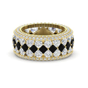 Vintage Princess And Round Anniversary Eternity Band