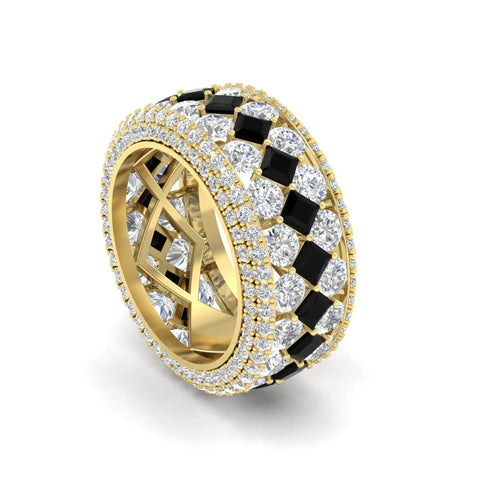 Vintage Princess And Round Anniversary Eternity Band