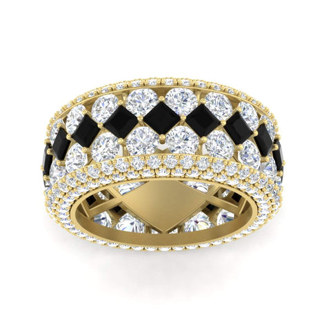 Vintage Princess And Round Anniversary Eternity Band