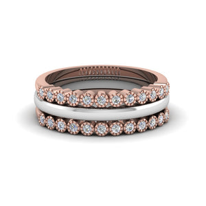 Vintage Anniversary 2 Tone Stacked Band