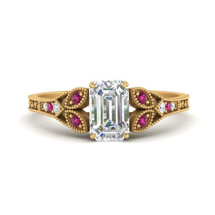 vintage-emerald-cut-lab-grown-pink-sapphire-ring-in-yellow-gold-FD9816EMRGSADRPI-NL-YG