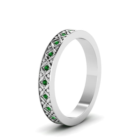 vintage-emerald-eternity-band-for-her-in-white-gold-FDEWB8646GEMGR-NL-WG