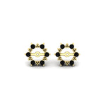Load image into Gallery viewer, vintage-halo-black-diamond-earring-jackets-for-1-carat-studs-in-yellow-gold-fdear815gblackangle2-1.00ct-nl-yg.jpg
