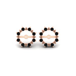 Load image into Gallery viewer, vintage-halo-black-diamond-earring-jackets-for-3-carat-studs-in-rose-gold-fdear815gblackangle2-3.00ct-nl-rg.jpg?v=1762758803