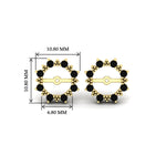 Load image into Gallery viewer, vintage-halo-black-diamond-earring-jackets-for-3-carat-studs-in-yellow-gold-fdear815gblackangle2-3.00ct-nl-yg-hw.jpg?v=1762759333