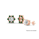 Load image into Gallery viewer, vintage-halo-emerald-earring-jackets-for-1-carat-studs-in-rose-gold-fdear815gemgrangle3-1.00ct-nl-rg.jpg
