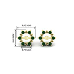 Load image into Gallery viewer, vintage-halo-emerald-earring-jackets-for-1-carat-studs-in-yellow-gold-fdear815gemgrangle2-1.00ct-nl-yg-hw.jpg
