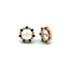 Load image into Gallery viewer, vintage-halo-emerald-earring-jackets-for-2-carat-studs-in-rose-gold-fdear815gemgrangle1-2.00ct-nl-rg.jpg?v=1762757057