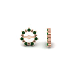 Load image into Gallery viewer, vintage-halo-emerald-earring-jackets-for-2-carat-studs-in-rose-gold-fdear815gemgrangle4-2.00ct-nl-rg.jpg?v=1762757057
