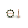 Load image into Gallery viewer, vintage-halo-emerald-earring-jackets-for-4-carat-studs-in-rose-gold-fdear815gemgrangle4-4.00ct-nl-rg.jpg?v=1762758663