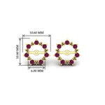 Load image into Gallery viewer, vintage-halo-pink-sapphire-earring-jackets-for-2-carat-studs-in-yellow-gold-fdear815gsadrpiangle2-2.00ct-nl-yg-hw.jpg?v=1762757654
