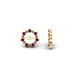 Load image into Gallery viewer, vintage-halo-pink-sapphire-earring-jackets-for-2-carat-studs-in-yellow-gold-fdear815gsadrpiangle4-2.00ct-nl-yg.jpg?v=1762757654
