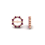 Load image into Gallery viewer, vintage-halo-pink-sapphire-earring-jackets-for-3-carat-studs-in-rose-gold-fdear815gsadrpiangle4-3.00ct-nl-rg.jpg?v=1762758803