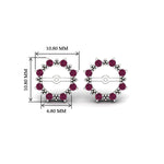 Load image into Gallery viewer, vintage-halo-pink-sapphire-earring-jackets-for-3-carat-studs-in-white-gold-fdear815gsadpriangle2-3.00ct-nl-wg-hw.jpg?v=1762758803