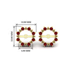 Load image into Gallery viewer, vintage-halo-ruby-earring-jackets-for-3-carat-studs-in-yellow-gold-fdear815grudrangle2-3.00ct-nl-yg-hw.jpg?v=1762759333