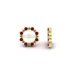 Load image into Gallery viewer, vintage-halo-ruby-earring-jackets-for-3-carat-studs-in-yellow-gold-fdear815grudrangle4-3.00ct-nl-yg.jpg?v=1762759333
