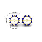 Load image into Gallery viewer, vintage-halo-sapphire-earring-jackets-for-3-carat-studs-in-yellow-gold-fdear815gsablangle2-3.00ct-nl-yg-hw.jpg?v=1762758803