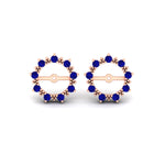 Load image into Gallery viewer, vintage-halo-sapphire-earring-jackets-for-4-carat-studs-in-rose-gold-fdear815gsablangle2-4.00ct-nl-rg.jpg?v=1762758663
