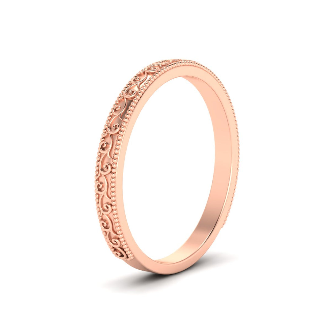 Vintage Hand Engraved Wedding Band