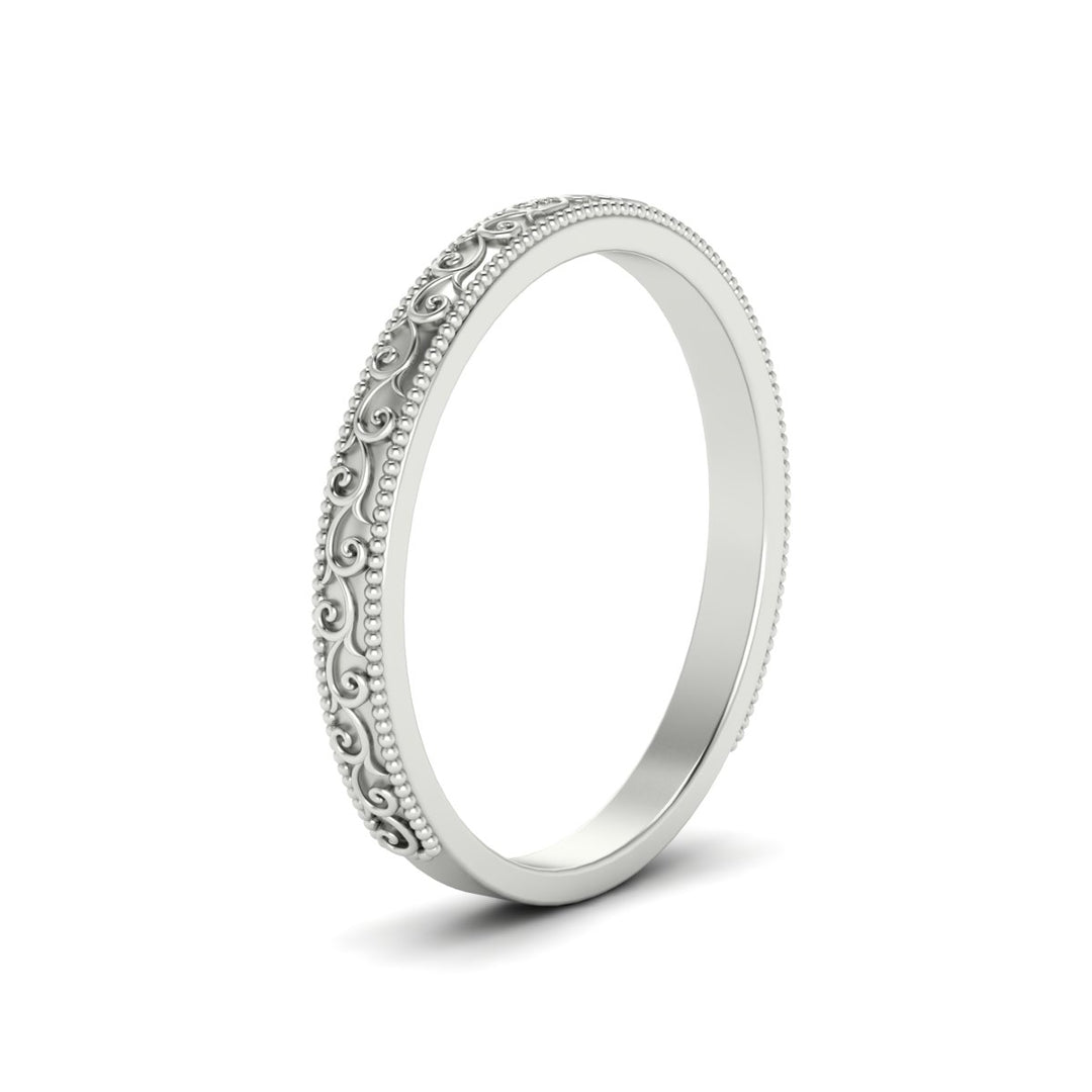 Vintage Hand Engraved Wedding Band