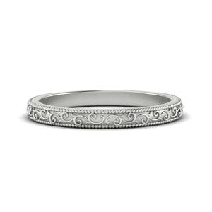Vintage Hand Engraved Wedding Band