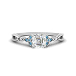 Load image into Gallery viewer, vintage-irish-knot-asscher-diamond-engagement-ring-with-blue-topaz-in-white-gold-FD124181ASRGICBLTO-NL-WG.jpg
