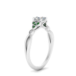 Load image into Gallery viewer, vintage-irish-knot-asscher-diamond-engagement-ring-with-emerald-in-white-gold-FD124181ASRGEMGR-NL-WG.jpg