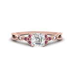 Load image into Gallery viewer, vintage-irish-knot-asscher-diamond-engagement-ring-with-pink-sapphire-in-rose-gold-FD124181ASRGSADRPI-NL-RG.jpg
